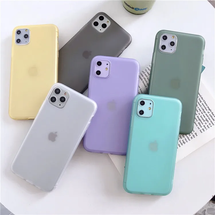 Однотонный Прозрачный Простой чехол для телефона в стиле ретро iPhone 11 Pro Max Xr Xs Xsmax 6