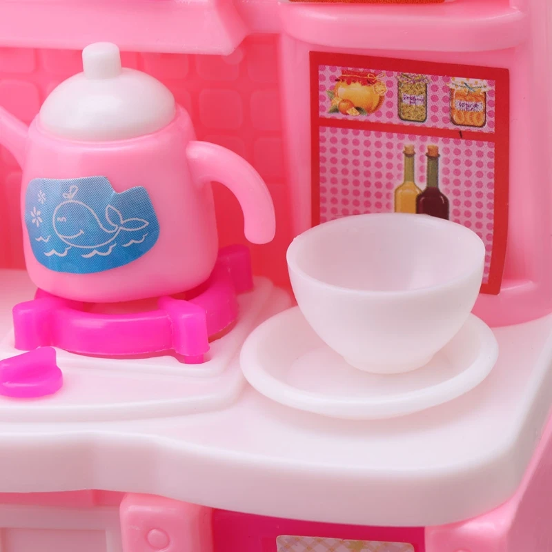 Кухонная мебель аксессуары для кукол Барби столовая посуда Шкаф детская игрушка девочка подарок 95AE
