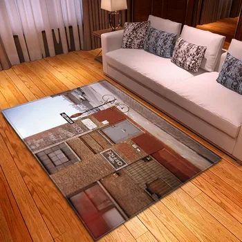 

Nordic Style 3D Floor Area Rugs Flannel Non-slip Bedroom Bedside Mat Children Room Mat Balcony Corridor Rug Carpets for Bed Room