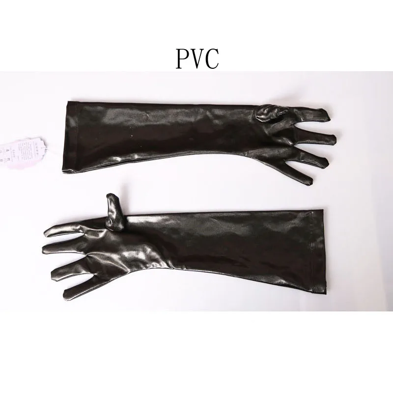 Wetплюс Размер Wetlook ПВХ блестящие длинные перчатки женские из искусственной кожи Handschuhe женские перчатки Eldiven зимние перчатки полюс танцевальная клубная одежда