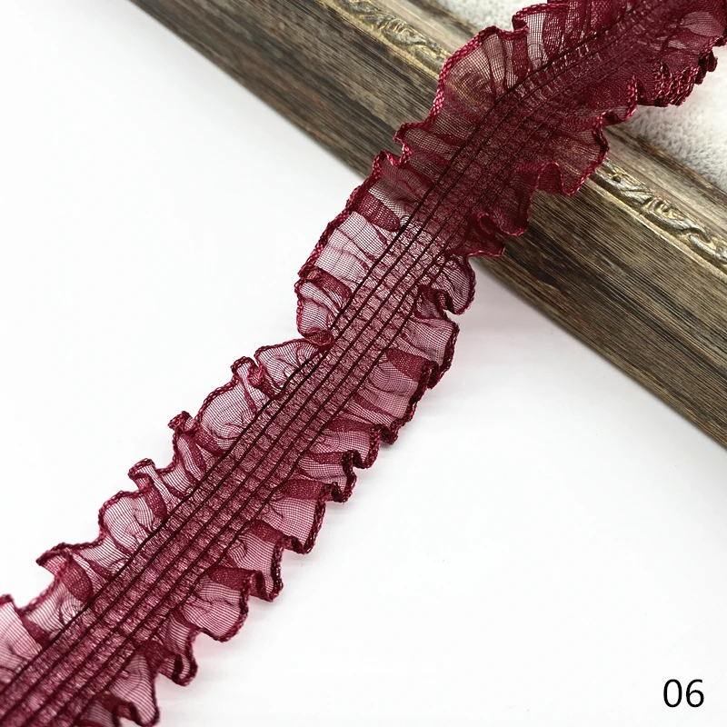 Elegant 30mm Elastic Lace Ribbon for Hair Accessories and DIY Crafts - 1 Yard