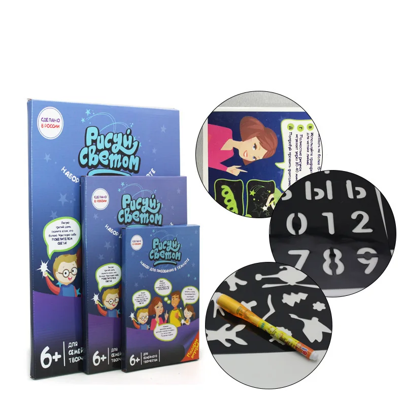 

Toy 3D Fluorescent Drawing Board New Style Children Night Light LED Sketchpad Toy Novelty Fun Doodle Toy Customizable