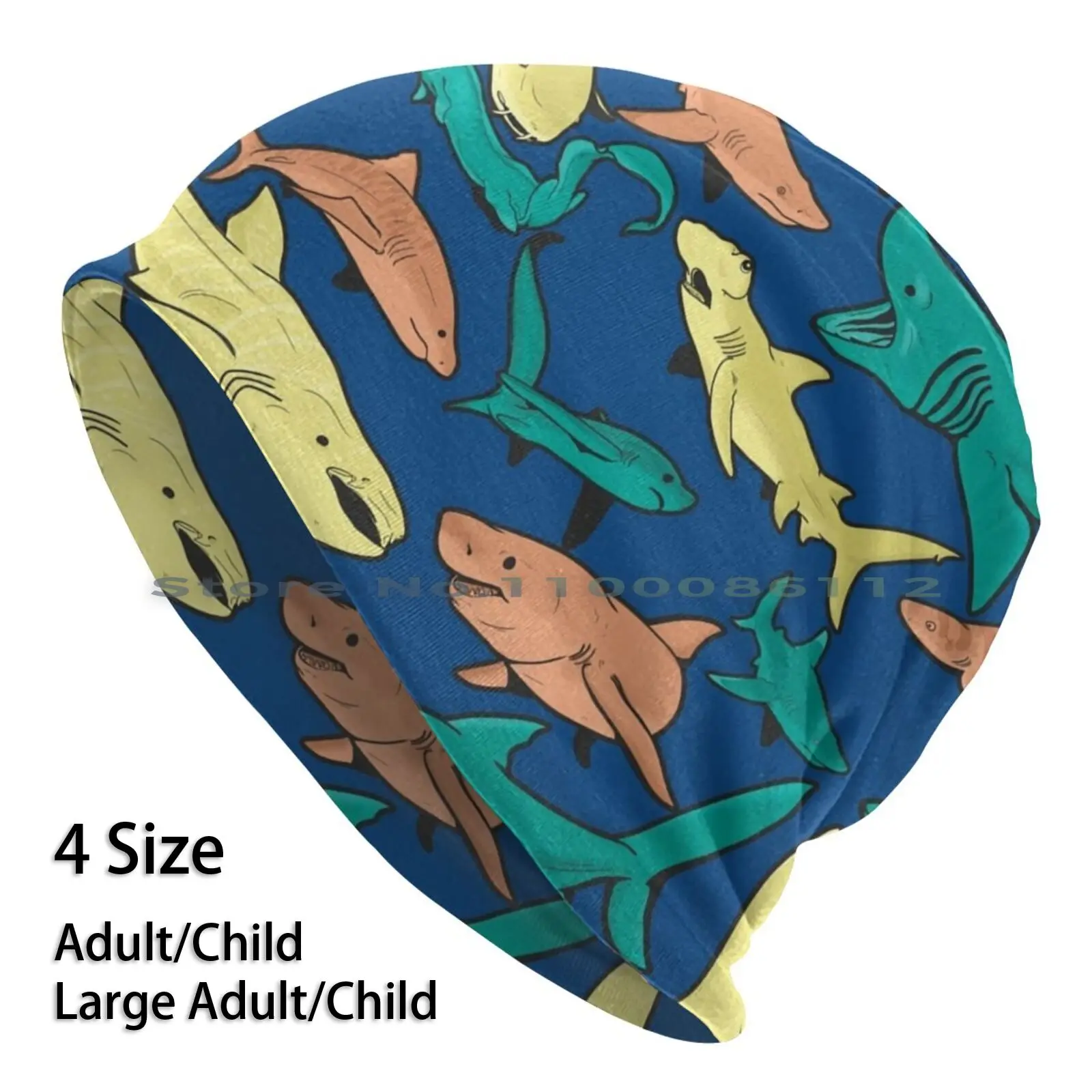 Bright Gummy Sharks Berretti Cappello Lavorato A Maglia Squali Gommosi Wale Shark Bassing Shark Tiger Shark Ratty Creations Hammer Head Nurse Shark