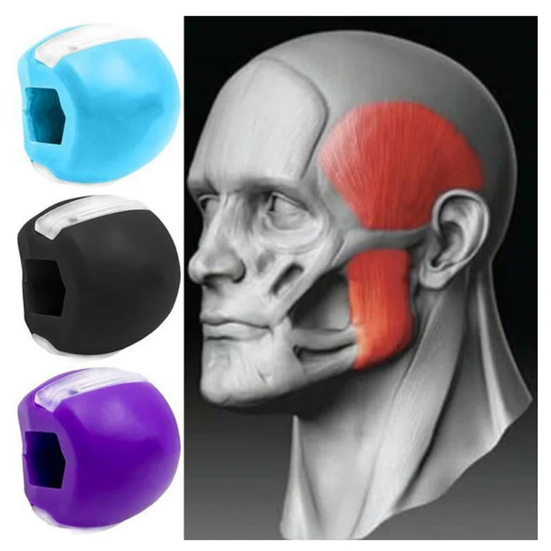 Gel de sílice de grado alimenticio, Bola de ejercicio, pelota para hacer ejercicio, tonificación Facial, cuello, mandíbula, entrenamiento muscular, entrenador de músculo Facial
