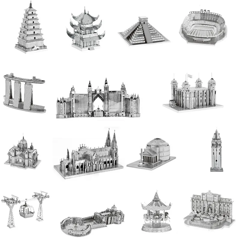 Архитектурные 3D металлические Пазлы всемирно известное здание Соборная башня