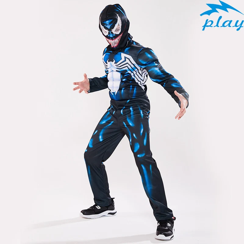SATCOPY костюм Venom Детский Костюм Комбинезон Маска для мальчиков новогодний Косплей костюмы на Хэллоуин для детей Superheros