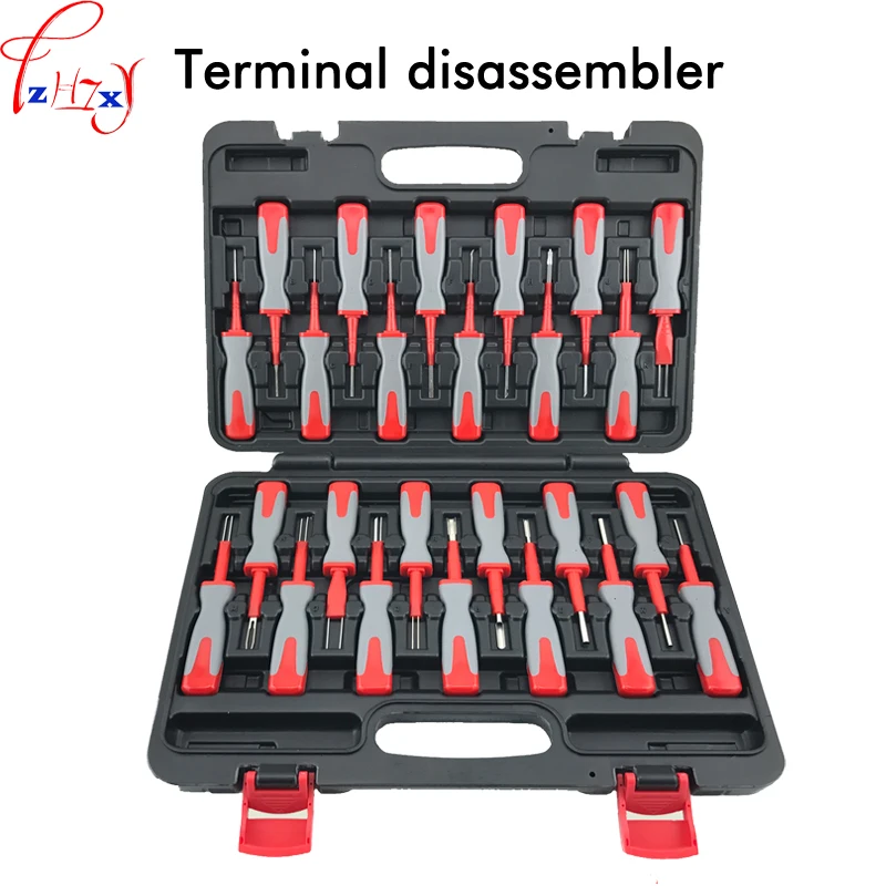 

25pcs/set Terminal Disassembly Tool Portable Car Terminal Wire Harness Plug Remover Tool Kit Crimp Terminal Removal Tools