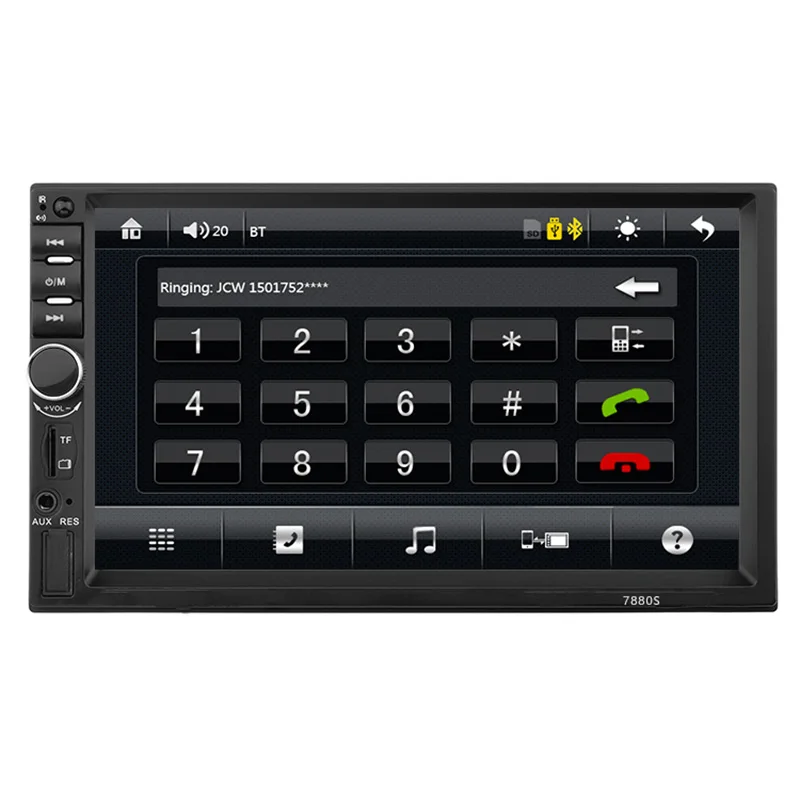 Автомобильный Mp5 MP3-плеер 7 дюймов двойной 2Din Hd Bluetooth пресс-экран стерео радио