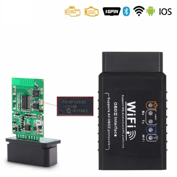 Автомобильный диагностический сканер ELM327 V1.5, диагностический прибор OBD2, для Android/IOS, PIC18F25K80, Wi-Fi Автомобильный диагностический сканер ELM327 V1.5, диагностический прибор OBD2, для Android/IOS, PIC18F25K80, Wi-Fi