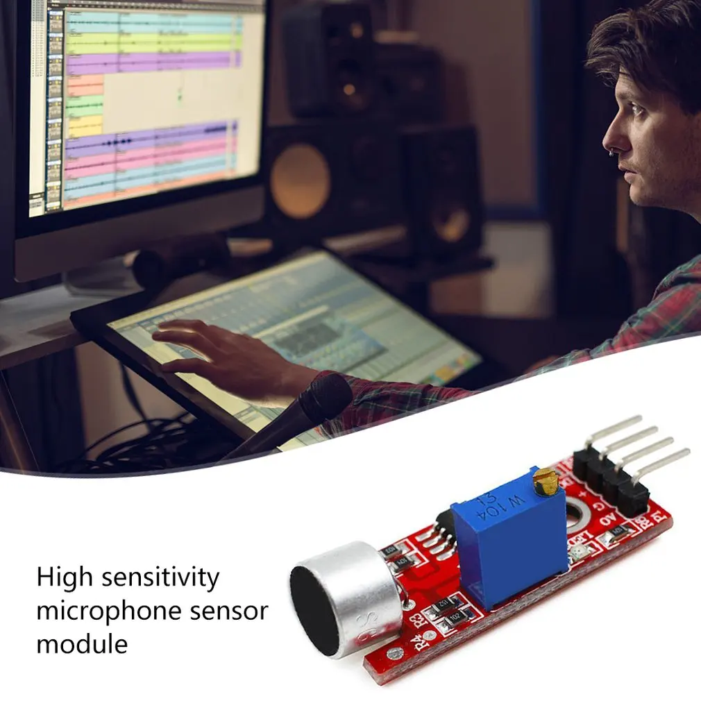 Микрофон сенсор Avr Pic Высокочувствительный звуковой модуль обнаружения Высокая чувствительность микрофон сенсор модуль Ky-037