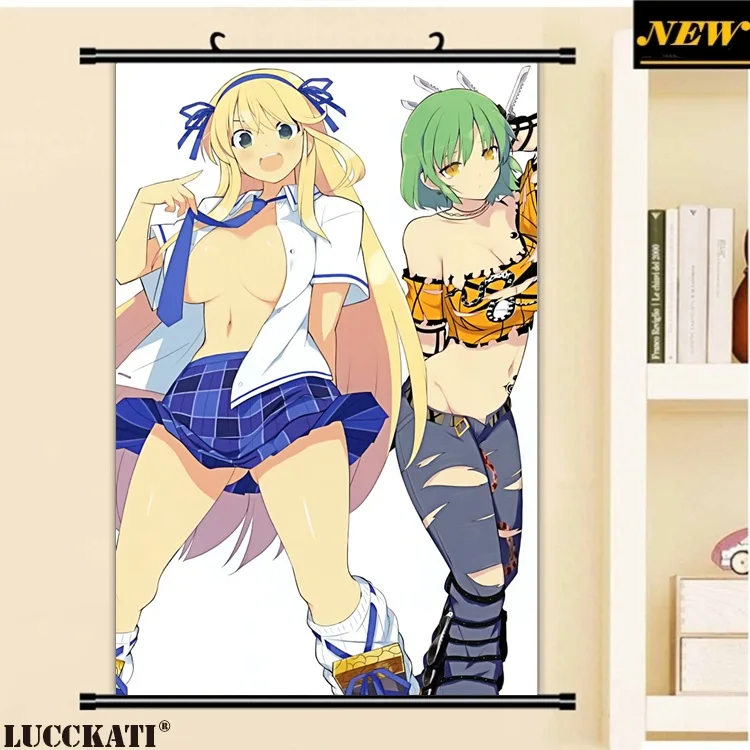 18yande.re 303110 cleavage hikage katsuragi no_bra open_shirt seifuku senran_kagura torn_clothes underboob weapon yaegashi_nan_副本