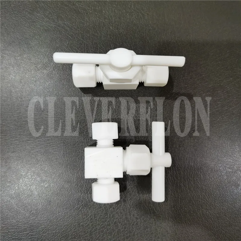 2 way pipe union PTFE F4 needle valve
