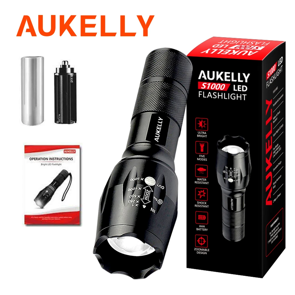 linterna led tactica militar de alta potencia linterna recargable de largo alcance linterna de policia con zoom lampara de defensa