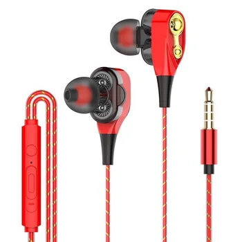 

Headphones NEW 9D bass dual speaker 3.5mm headphone dual drive stereo headset bass with microphone and wired by wire headset