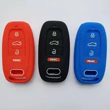 Дистанционный контроль входа дистанционный ключ крышка силиконовый чехол для телефона, для Audi A6 A8 Q3 Q5 Q7 A4L Q5 A6L A8L A5 S5 Умный брелок 4 кнопки оболочки