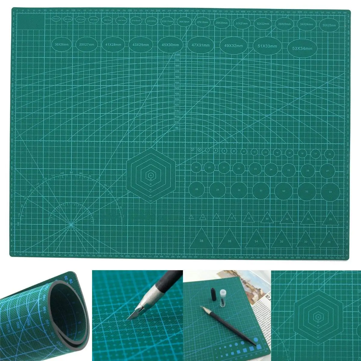 Double Sided Cutting Mat A4 Durable Cut Pad Patchwork Tool Handmade Cutting  Plate Dark School Supplies 22x30cm