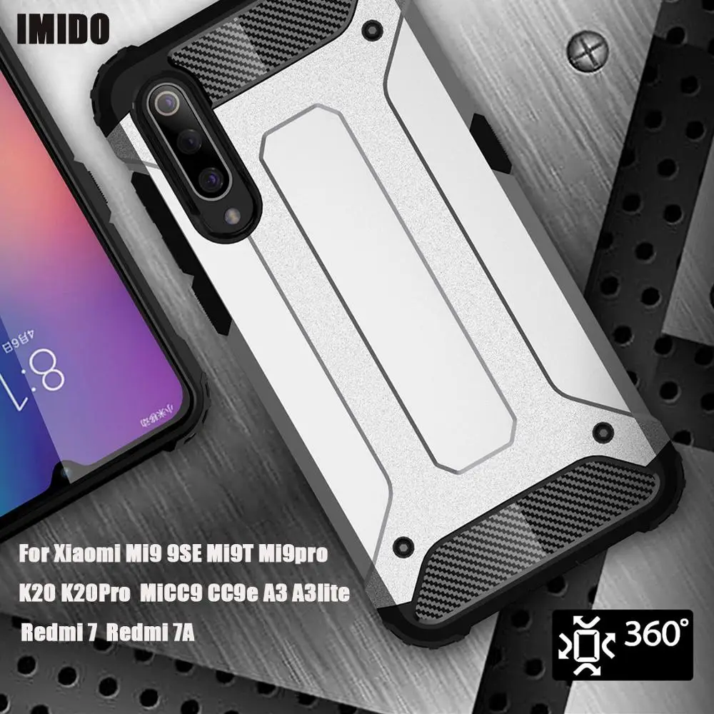 Для Xiaomi Mi9 9SE 9T MiCC9 CC9e K20 K20pro A3lite redmi 7 7A Броня из ПК+ ТПУ чехол для телефона Спорт противоударный защитный чехол для телефона