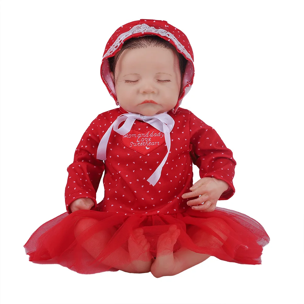 

45CM Reborn Baby Dolls Full Silicone Newborn Bebe Xmas Toys for Children