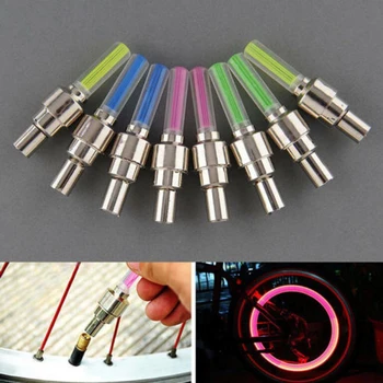

2PCS Car Wheel LED Light Motocycle Bike Light Tire Valve Cap Decorative Lantern Tire Valve Cap Flash Neon Decorative Lamp TXTB1