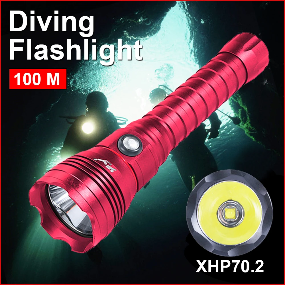 Профессиональный фонарик для дайвинга XHP70, белый/желтый фонарь для подводного плавания, фотография IPX8, подводный фонарь для охоты