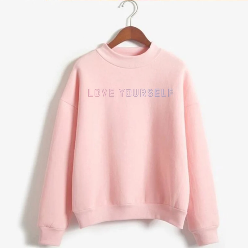 Love Yourself kpop Свитшот без капюшона bangtan мальчики верхняя одежда хип-хоп толстовки женщины и мужчины водолазка K-pop одежда - Цвет: Sweatshirt14