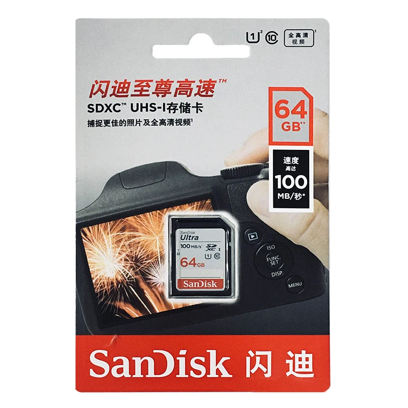 SanDisk защищенная цифровая карта памяти 256 ГБ 128 Гб 64 SDXC 32 16 Камера SD флэш для