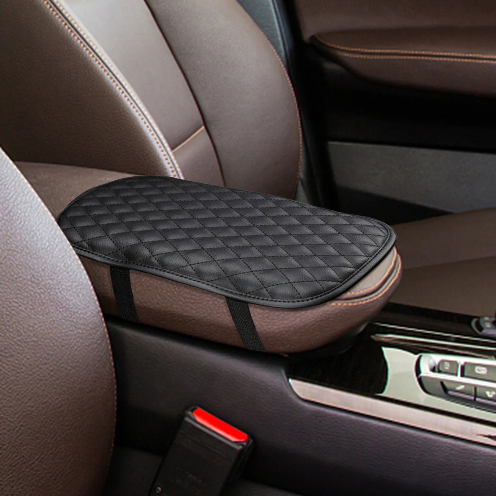 Leather Car Armrest Pad Covers Auto Armrest Console Cushion Soft Arm Rest Car Padding Accessory Auto Seat Armrests Box Pads Hot
