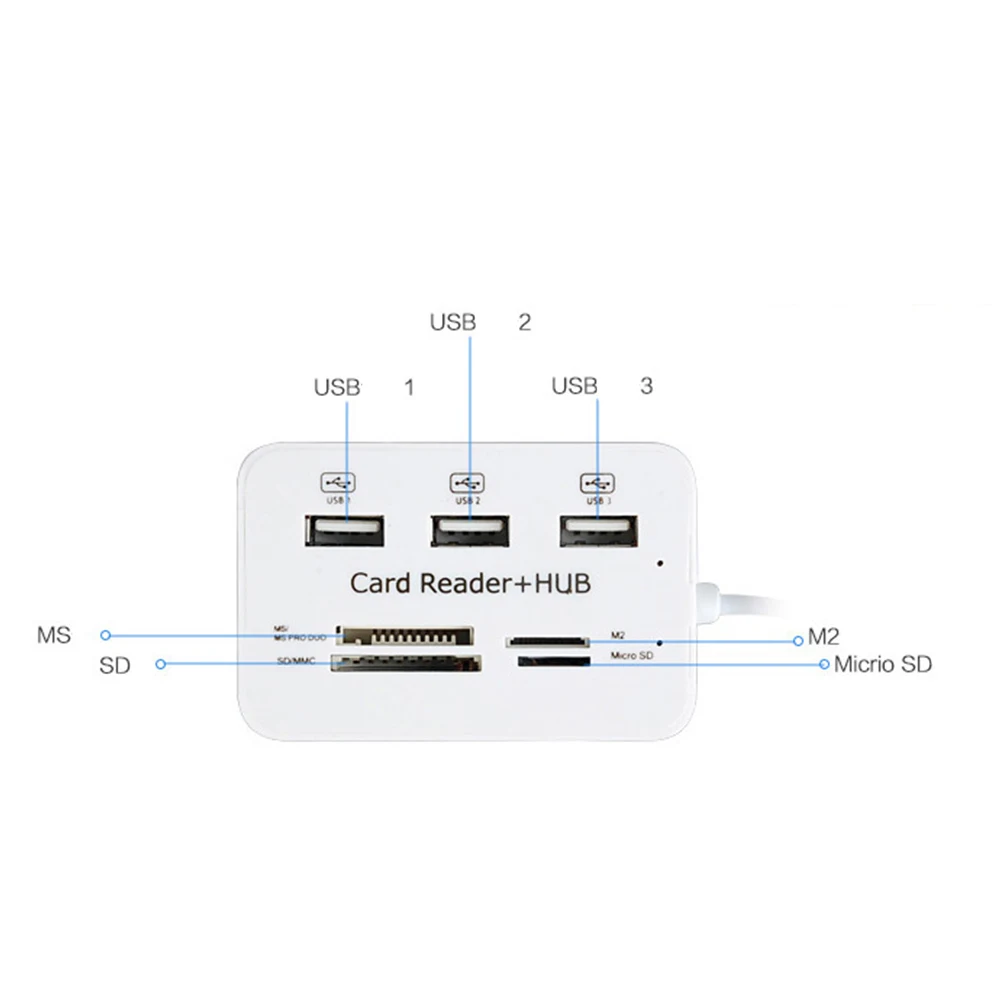 Usb-хаб 3,0 Мульти USB 3,0 концентратор разветвитель 3 порта кардридер мульти usb-хаб супер скорость микро хаб для компьютера аксессуары