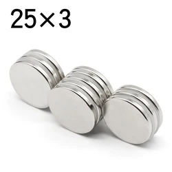 2/5/10/20 Pcs 25x3 Round NdFeB Neodymium Magnet N35 Super Powerful imanes Permanent Magnetic Disc