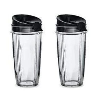 

2 Pack Replacement Cup for Nutri Ninja 24 Oz Cup with Seal Lid, for Blender BL450 BL454 Auto-IQ BL480 BL481 BL482 BL687