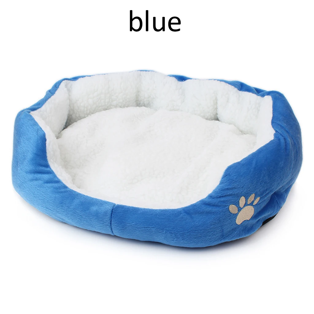 Blue Мягкая кошка кровать 40 х 50 см кота зимние домашние тапочки с изображением Wam коврик для собак подушки питомник спальный мешок для домашних животных коврик для небольших щенки кошки - Цвет: Blue