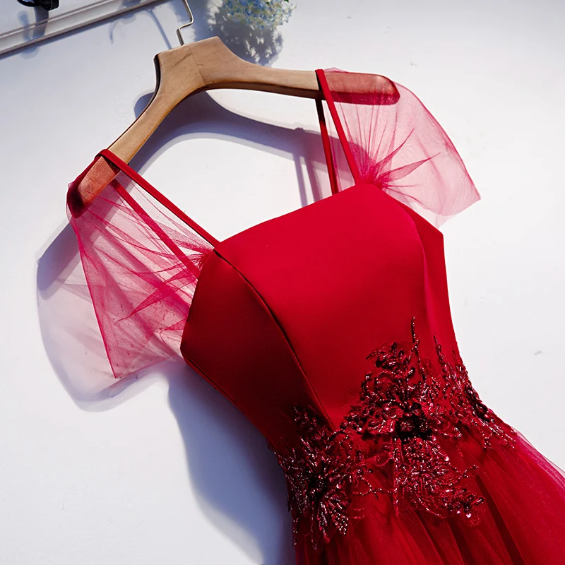 Винтажное короткое платье для выпускного вечера es vestido de festa, Бордовое платье для выпускного вечера длиной до середины икры, вечерние платья для женщин