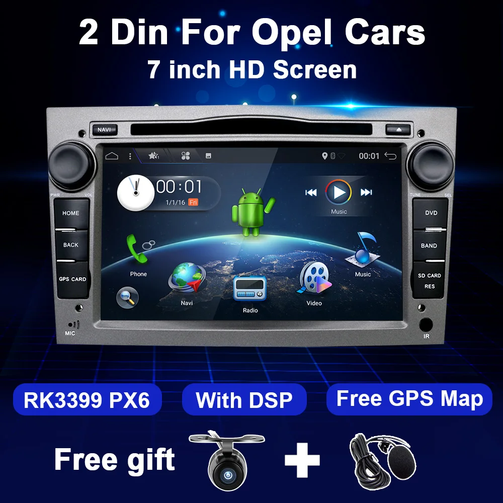 2G 64G Android 13 Autoradio voor Opel Corsa 2015-2019/Opel Adam 2013-2016 met Carplay Android Auto, 9 Inch Touchscreen Autostereo met WIFI/GPS/FM RDS/ Bluetooth AHD Achteruitrijcamera