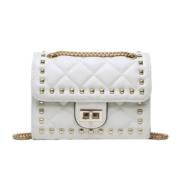 

Women Mini Small Square Pack Shoulder Bag Fashion Star Sequin Designer Messenger Crossbody Bag Rivets Clutch Wallet Handbags