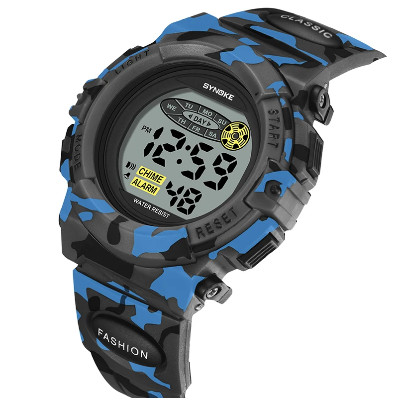 SYNOKE Kids Children Digital Electronic Watch LED Watches Stop Watch Clock For Boys Girls
