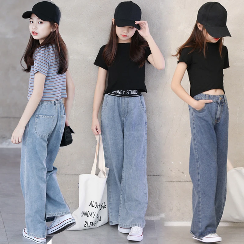 kids wide leg jeans