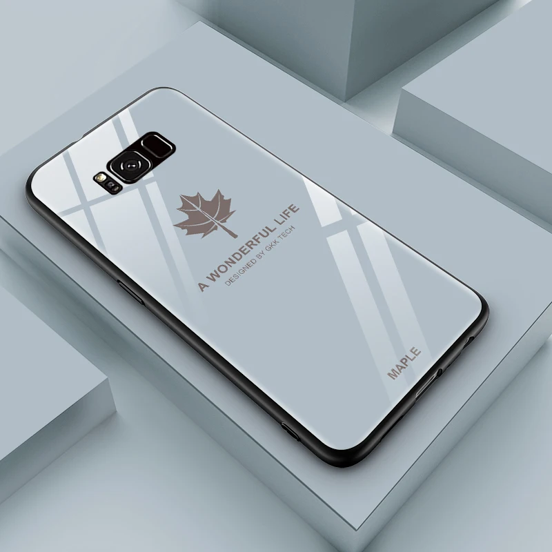 Роскошный чехол из закаленного стекла с рисунком для Samsung Galaxy S8 противоударный