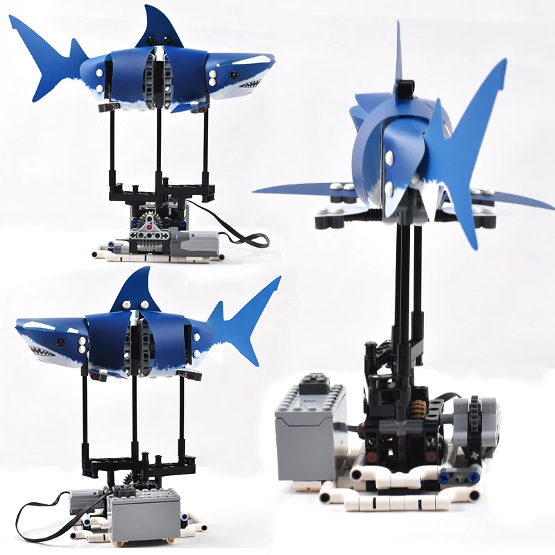 

Fish Animals Model Compatible Technic Electric Motor Power Function Mechanic Gear Moc Building Blocks Educational Toys
