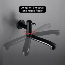 Design Bathroom Faucet Kitchen Faucet Stainless Steel Washbasin Black Single Cold Water Tap Bathroom Accessories New Arrival