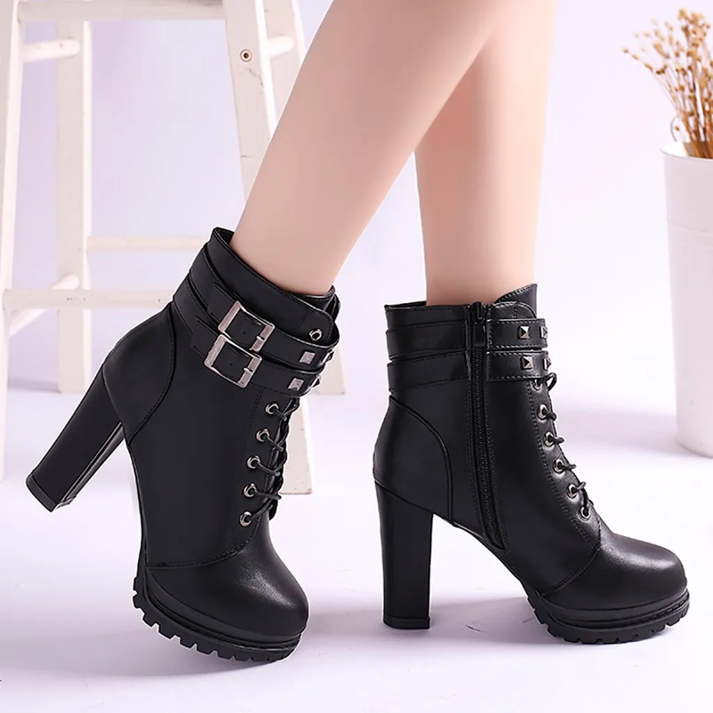 ladies motorcycle boots with heels