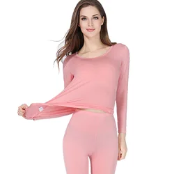 Fdfklak Modal Plus Size Women Pajamas Set Long Sleeve Sleepwear Comfortable Bottoming Shirt + Pant Underwear Suit Pijama Mujer