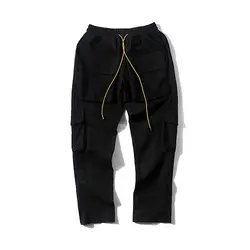 Rhude лучшая версия 1:1 военные мужские брюки для бега с карманами хип-хоп Уличная Мужские штаны для бега брюки Rhude