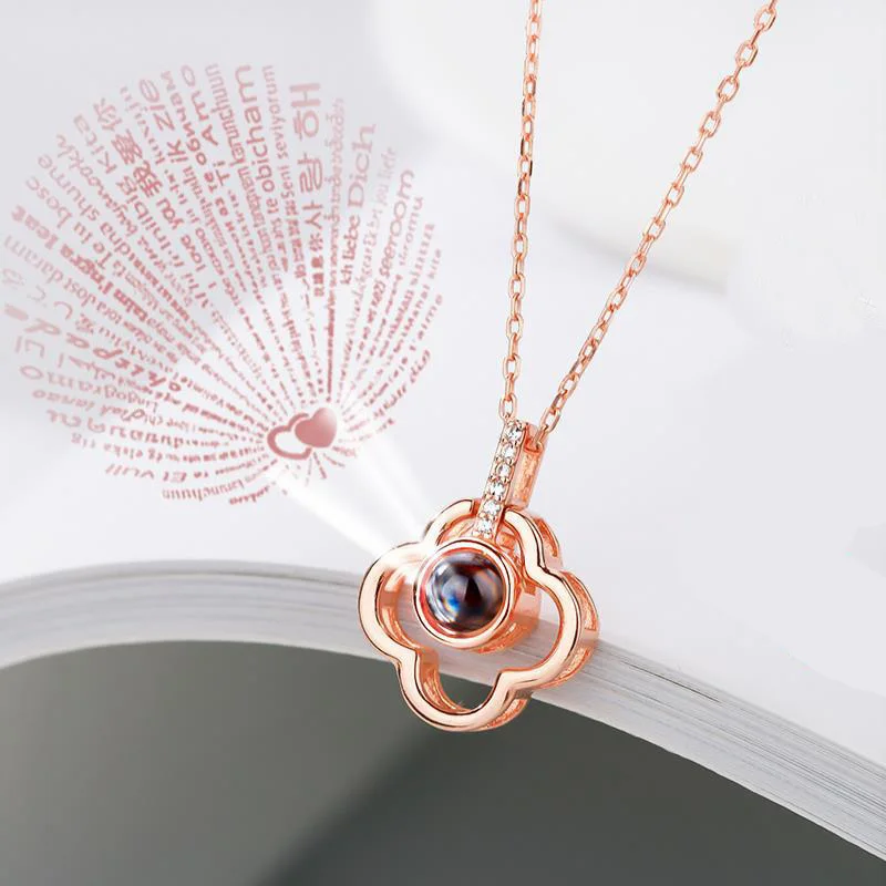 Collier Projecteur - "Je t'aime" en 101 Langues