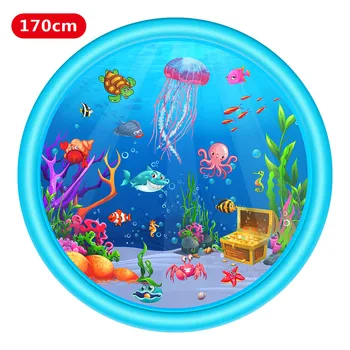 

170cm Sprinkler Mat Inflatable mannequin Spray Cushion Toy Children Baby Play Water Mat Beach Lawn Sprinkler Pool Spray Pad D285