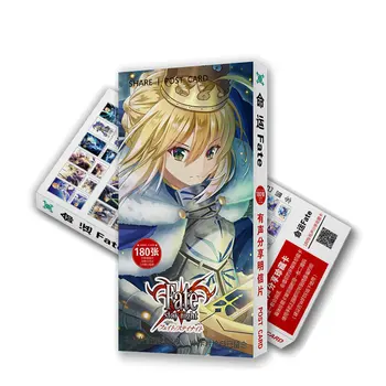 

180pcs/box Fate stay night Postcard Latest Anime Pictures Greeting Card Gift Wish Card Business Birthday Postcard