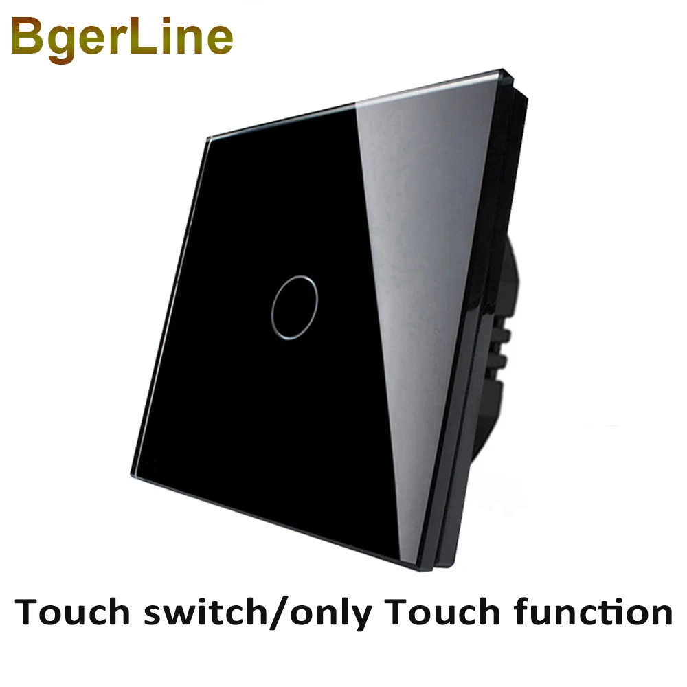 

wall touch Switch on off Light led Lamp tempered Glass Screen Panel 1 gang AC 110V 220V 240V Sensor EU standard