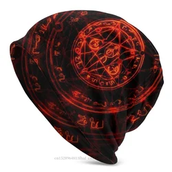 Goth Gothic Devil Skullies Beanies Caps Baphomet Knitted Hat Winter Warm Bonnet Hats Men Women's Hip Hop Ski Cap