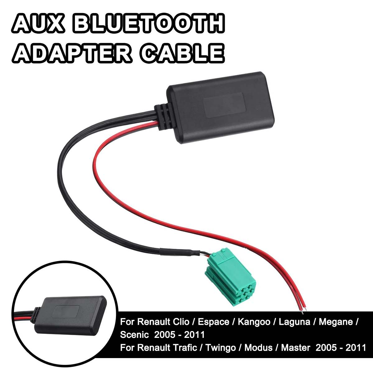 Беспроводной Радио Стерео AUX-IN кабель 12v + автомобиля bluetooth модуль с адаптером AUX