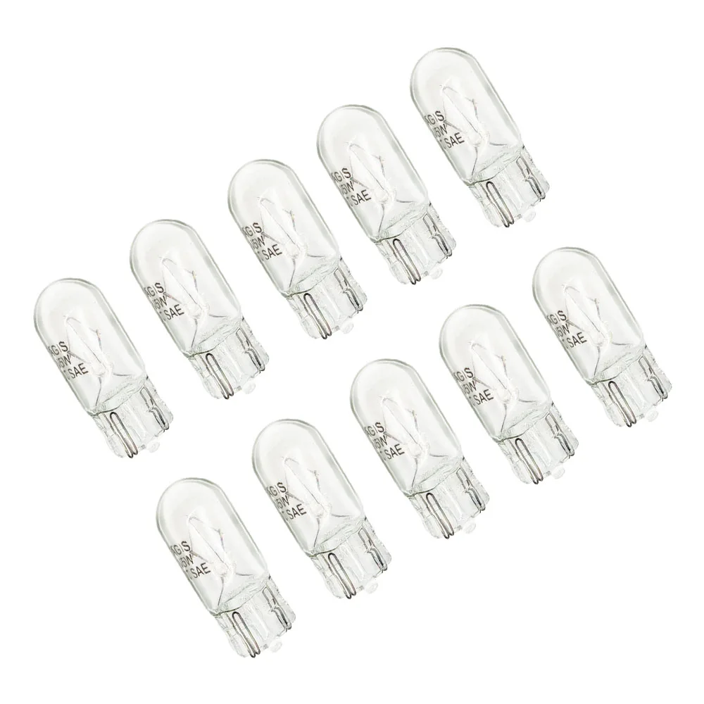 Fagis 10pcs Car T10 Halogen W5W 194 158 Wedges 12v 5w Auto Lamp Warm White Bulbs Instrument Light Reading Lights Clearance Lamp