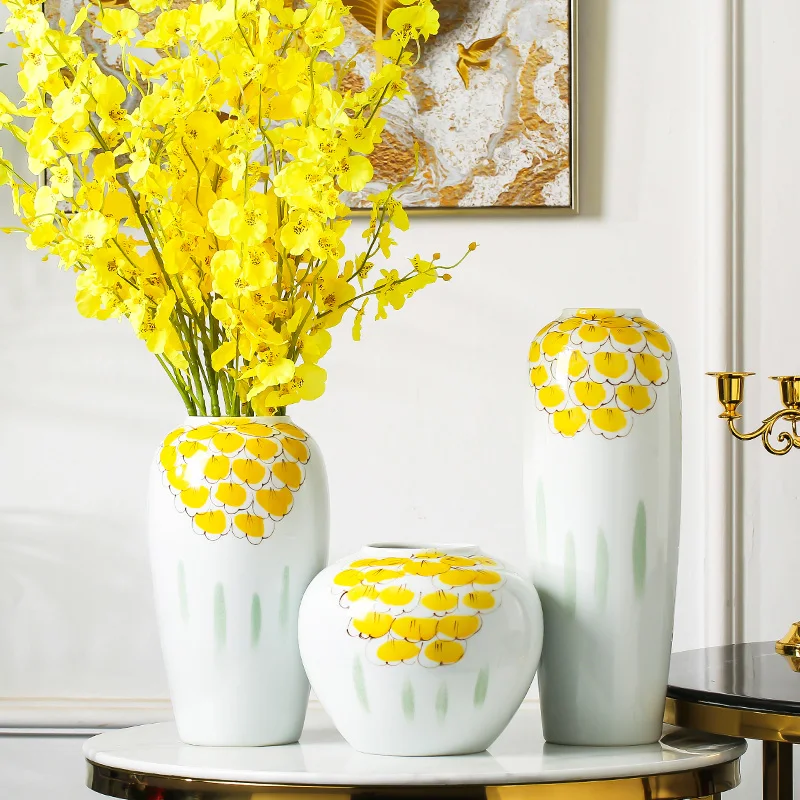 

Jingdezhen Ceramics Modern Porcelain Bottle Vase Decoration Creative Living Room with Dried Flower Traditional Craft Handmade 15